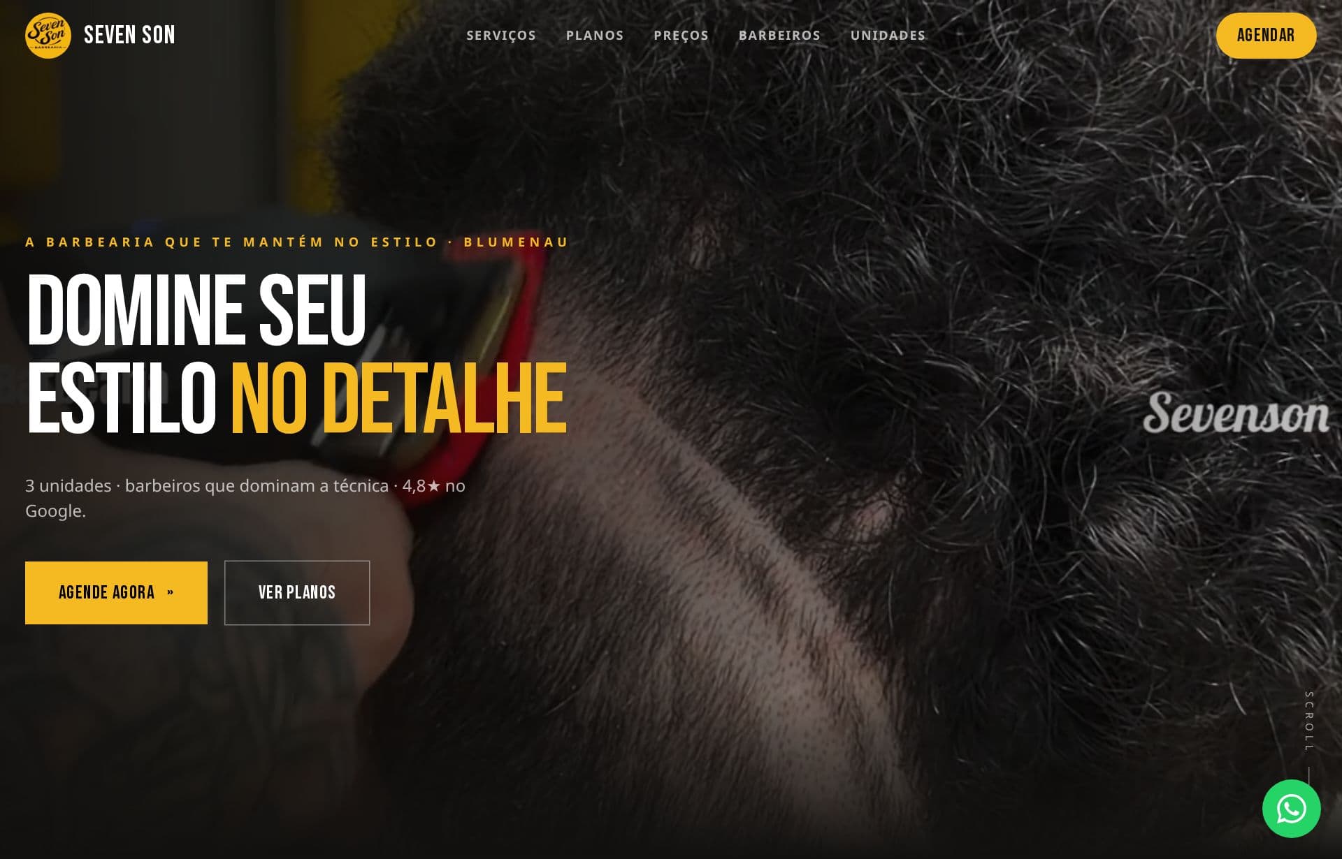 Site da Seven Son, feito pelo Kortar